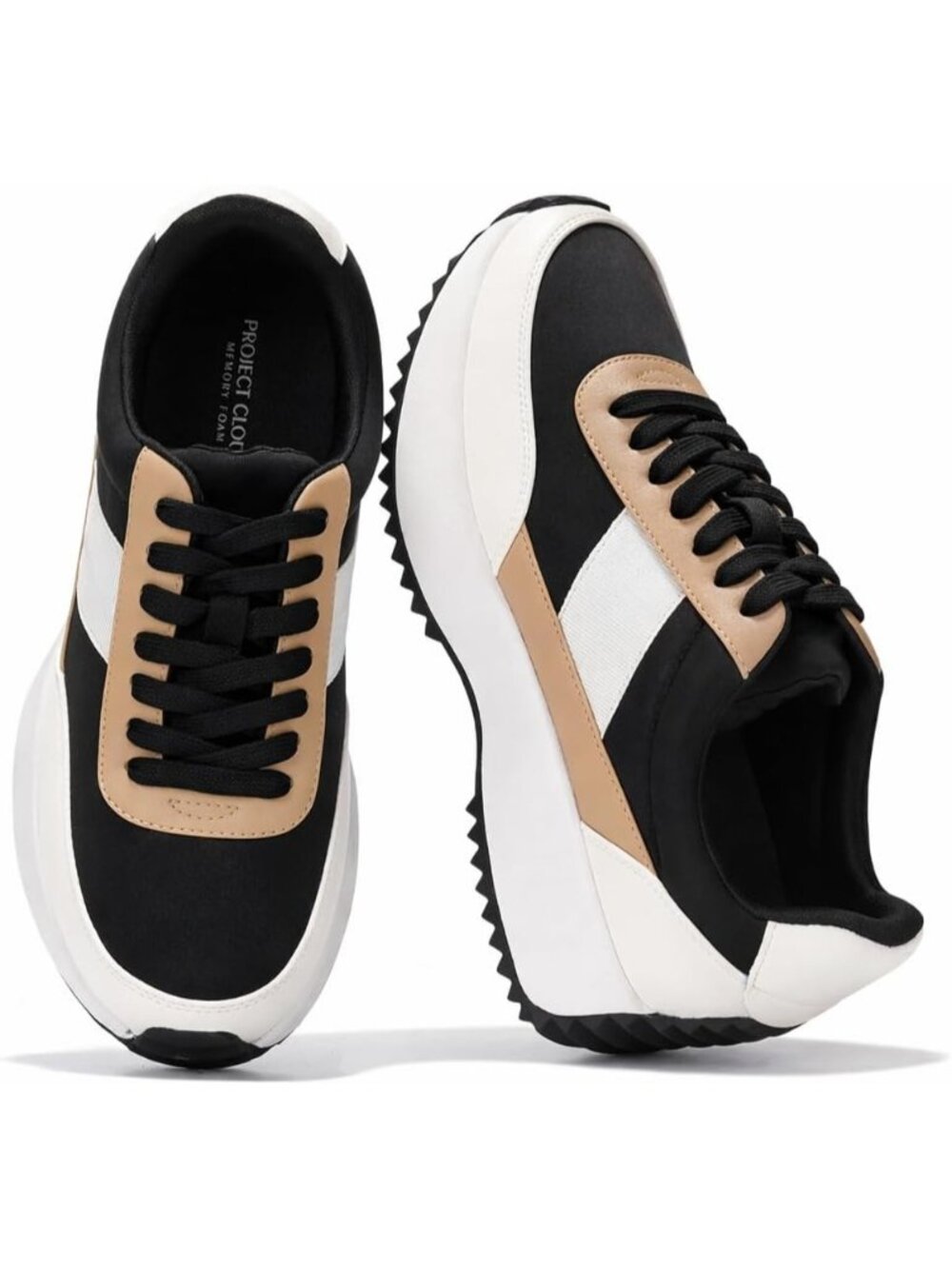 Women's Serena-tan Memory Foam Insole Lightweight Closed Toe Lace Up Sneaker